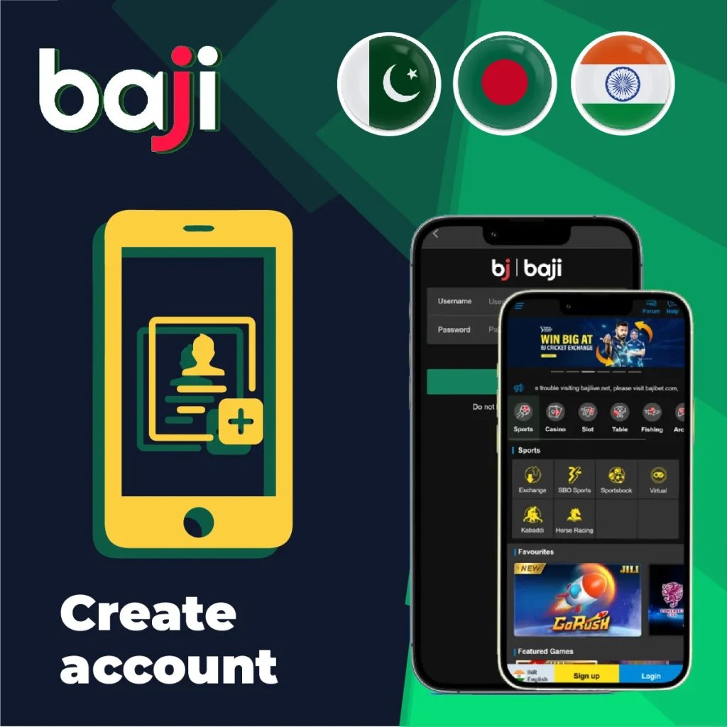 Baji Live create an account
